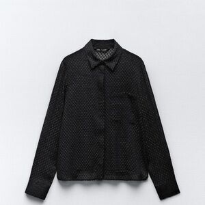 Zara Textured semi-sheer top